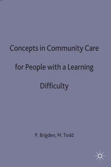 Cover of Concepts in community care for people with a learning difficulty