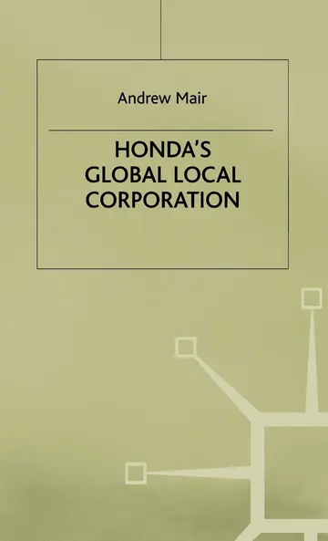 Cover of Honda's Global Local Corporation