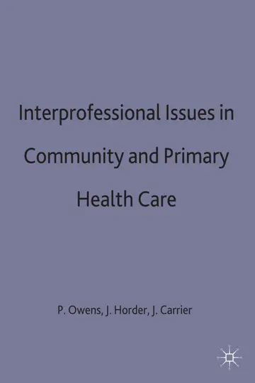 Cover of Interprofessional issues in community and primary health care