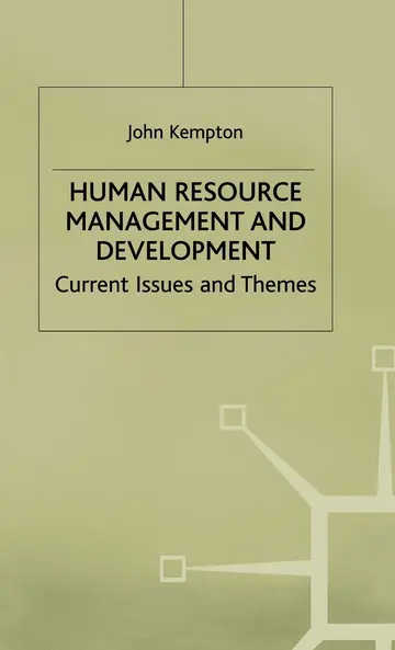 Cover of Human Resource Management and Development