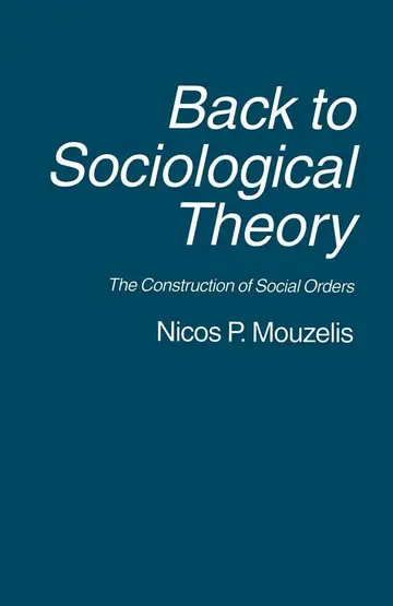 Cover of Back to Sociological Theory