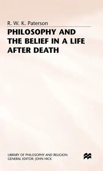 Cover of Philosophy and the Belief in a Life after Death