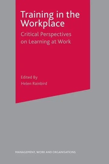 Cover of Training in the Workplace