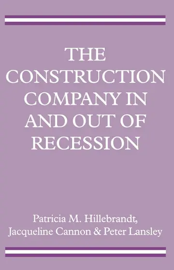 Cover of The Construction Company in and out of Recession