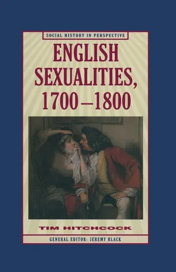 Cover of English Sexualities, 1700–1800