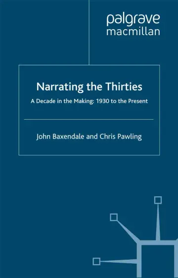Cover of Narrating the Thirties