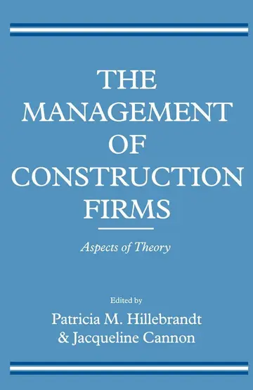 Cover of The Management of Construction Firms
