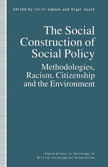 Cover of The Social Construction of Social Policy