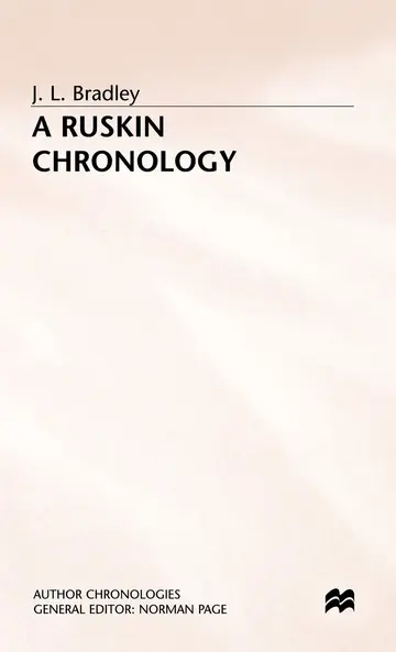Cover of A Ruskin Chronology