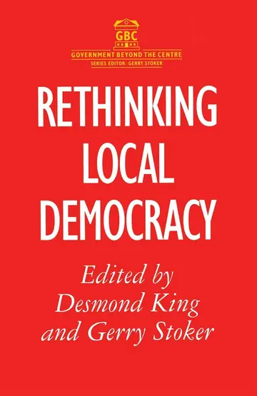 Cover of Rethinking Local Democracy