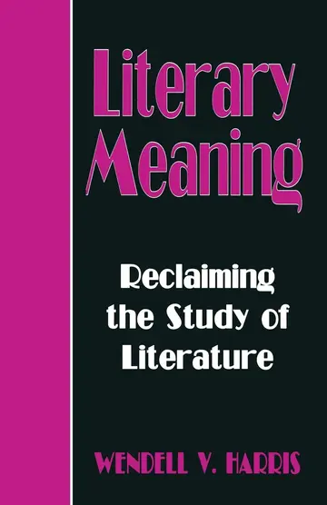 Cover of Literary Meaning