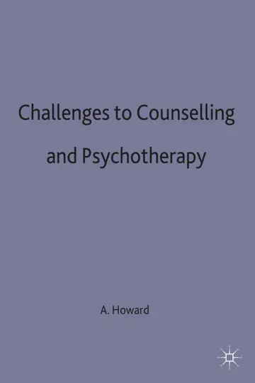 Cover of Challenges to Counselling and Psychotherapy