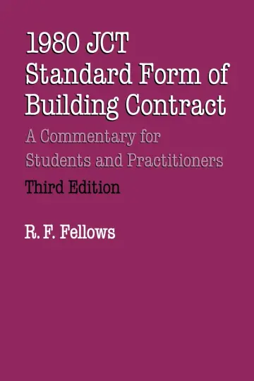Cover of 1980 JCT Standard Form of Building Contract
