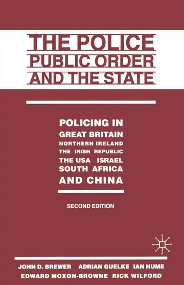 Cover of The Police, Public Order and the State