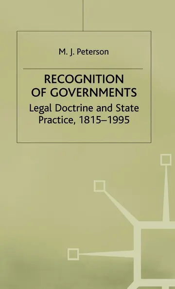Cover of Recognition of Governments