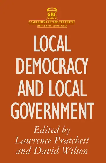Cover of Local Democracy and Local Government