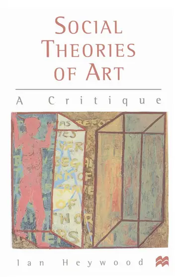 Cover of Social Theories of Art