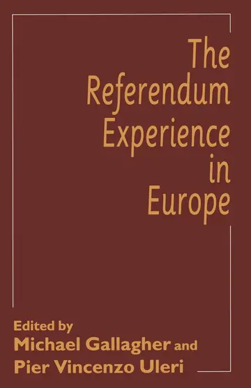 Cover of The Referendum Experience in Europe