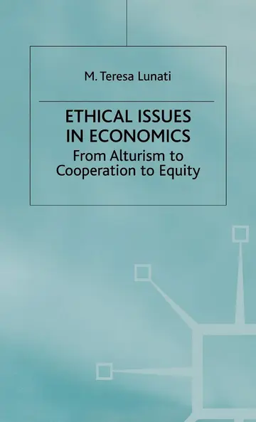 Cover of Ethical Issues in Economics