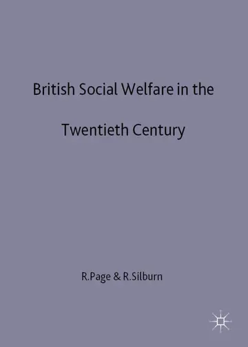 Cover of British Social Welfare in the Twentieth Century