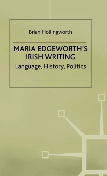 Cover of Maria Edgeworth's Irish Writing