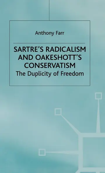 Cover of Sartre's Radicalism and Oakeshott's Conservatism