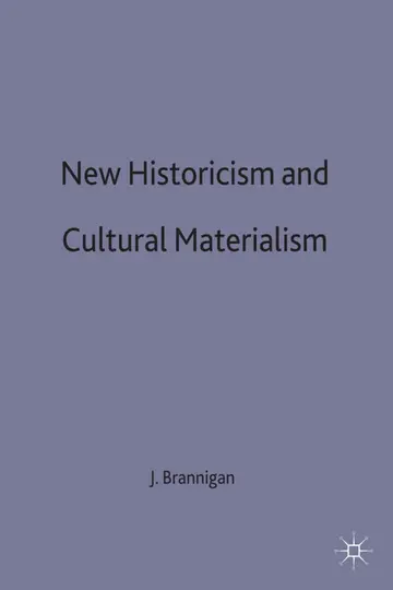 Cover of New Historicism and Cultural Materialism