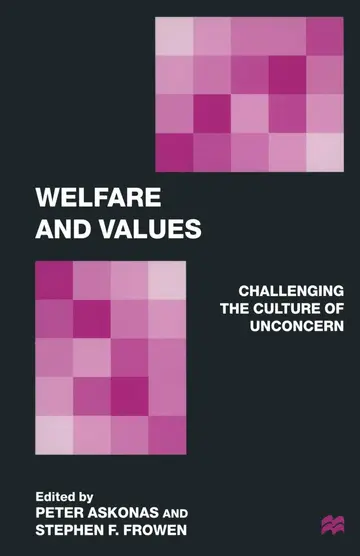 Cover of Welfare and Values