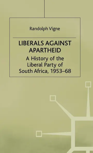 Cover of Liberals Against Apartheid