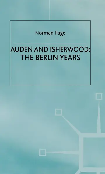 Cover of Auden and Isherwood