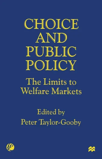 Cover of Choice and Public Policy