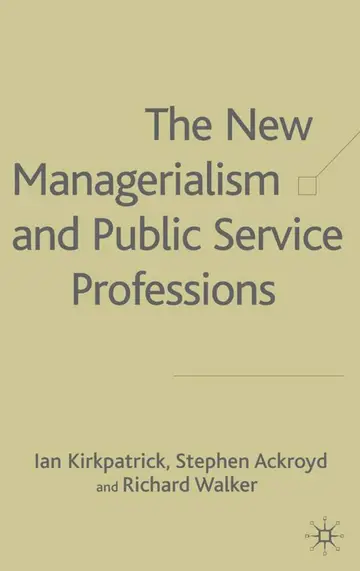 Cover of The New Managerialism and Public Service Professions