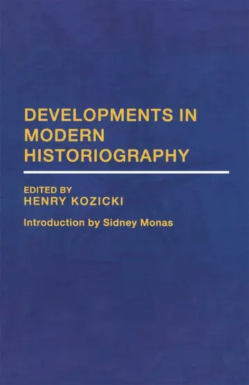 Cover of Developments in Modern Historiography