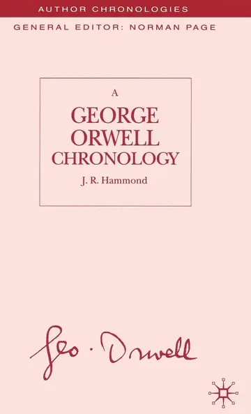 Cover of A George Orwell Chronology