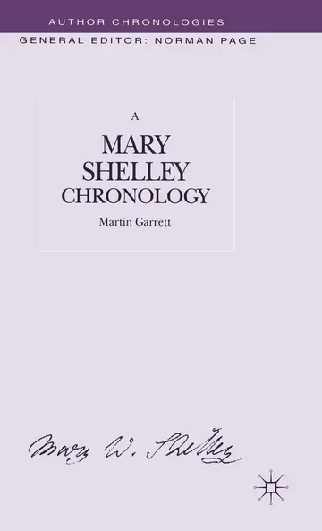 Cover of A Mary Shelley Chronology
