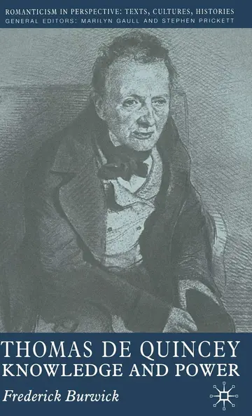 Cover of Thomas de Quincey