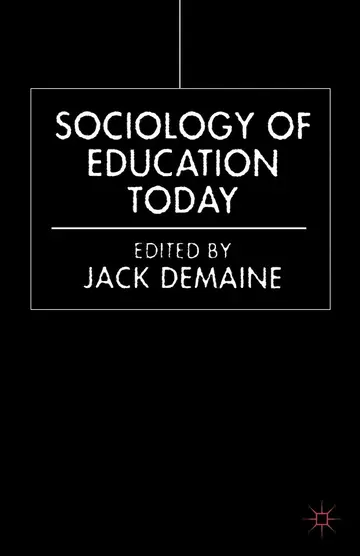 Cover of Sociology of Education Today