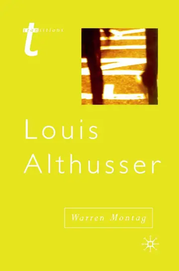 Cover of Louis Althusser