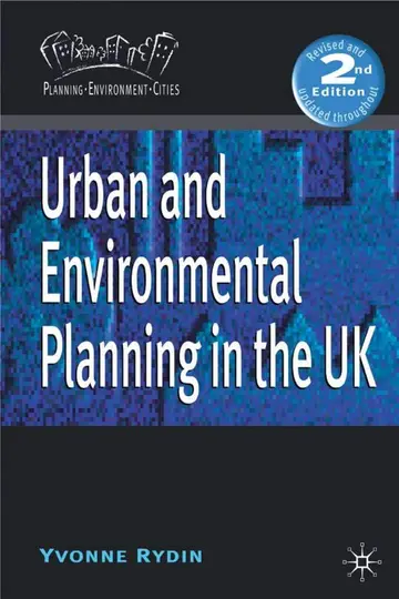 Cover of Urban and Environmental Planning in the UK