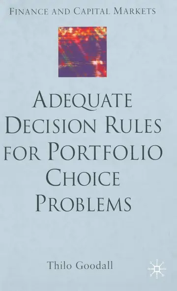 Cover of Adequate Decision Rules for Portfolio Choice Problems