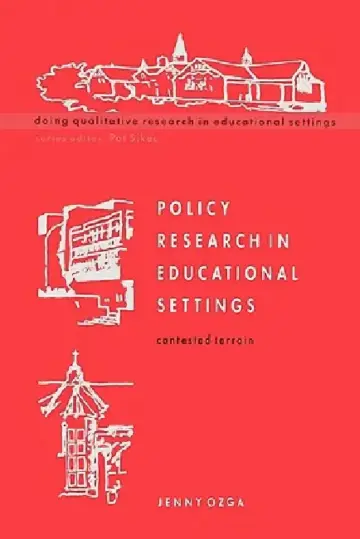 Cover of Policy Research in Educational Settings