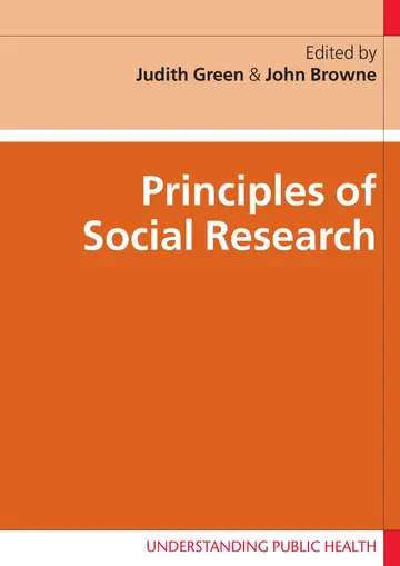 Cover of Principles of Social Research