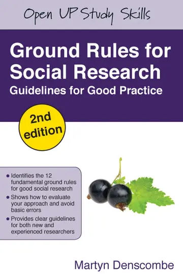 Cover of Ground Rules for Social Research
