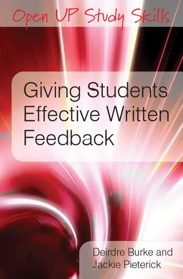 Cover of Giving Students Effective Written Feedback