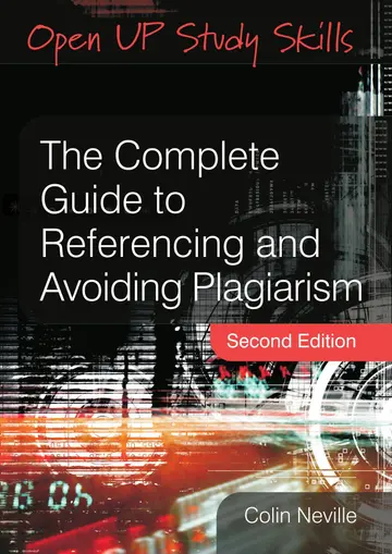 Cover of The Complete Guide to Referencing and Avoiding Plagiarism