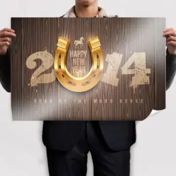 Cover of New Year 2014 Greetings art print poster