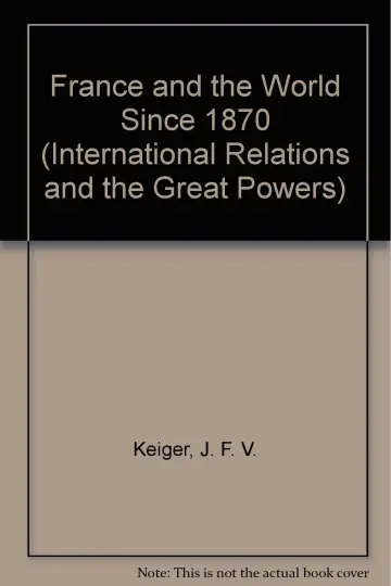 Cover of France and the World since 1870