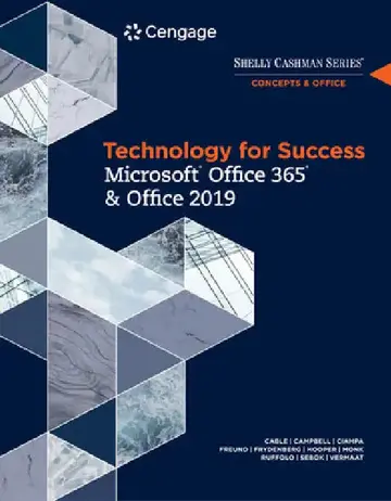 Cover of Technology for Success and Shelly Cashman Series Microsoftoffice 365 & Office 2019