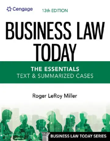 Cover of Business Law Today - The Essentials