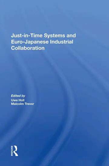 Cover of Just in Time Systems and Euro-japanese Industrial Collaboration
